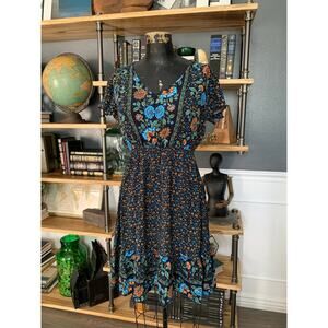 Shein, Floral Dress, Peonies, Size M, Short Sleeve, Boat Neck, Fitted, Summer